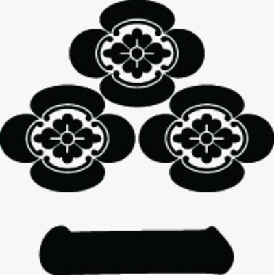 三つ盛り木瓜に一文字