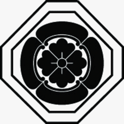 中陰隅切り角に四方木瓜