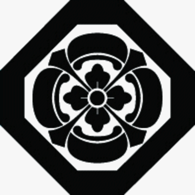 隅切り角に剣四方木瓜