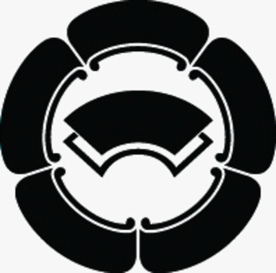 五瓜に陰陽重ね地紙