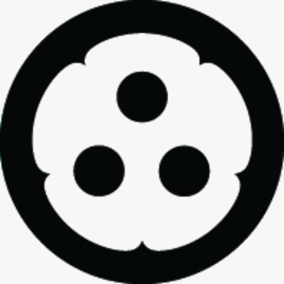 石持ち地抜き五瓜形に三つ星