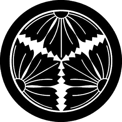 丸に三つ割り撫子