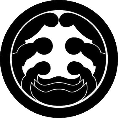 丸に三頭抱き浪（３）