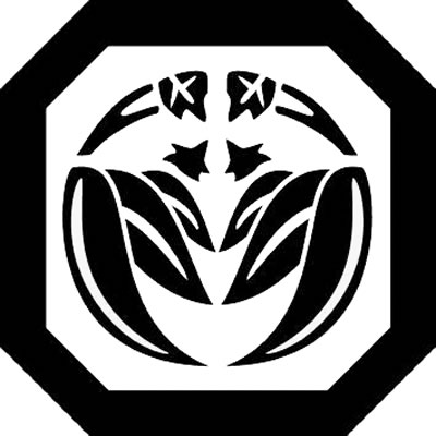 隅切り平角に抱き竜胆