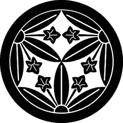 丸に三つ割り二つ花竜胆