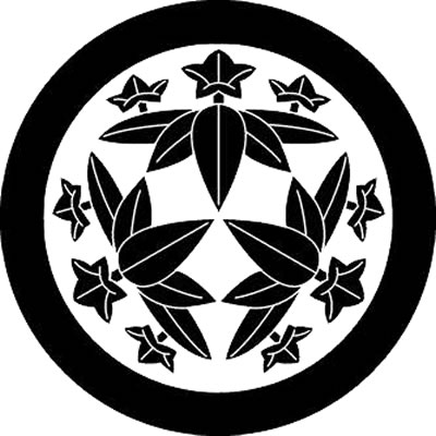 丸に三つ笹竜胆