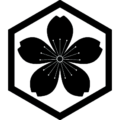 細六角に向こう山桜