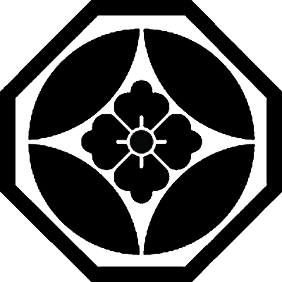 隅切り角に七宝に花角