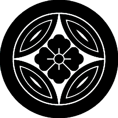 丸に子持ち七宝に花角