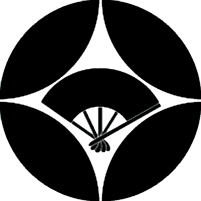 七宝に五本骨扇