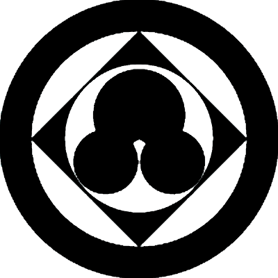 丸に鉄砲角に洲浜