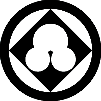 丸に隅立て角に地抜き洲浜