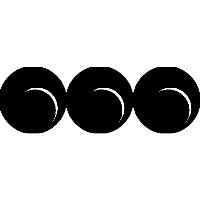 三つ並び右一つ巴