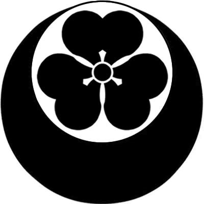 真向き月に片喰