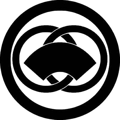 丸の内に輪違いに地紙