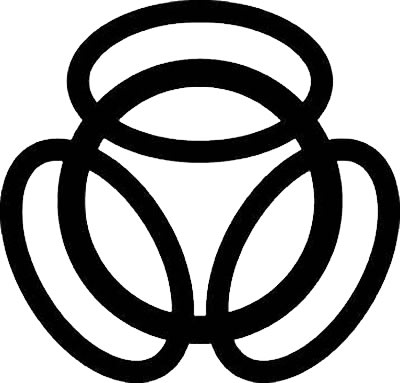 丸に楕円繋ぎ輪