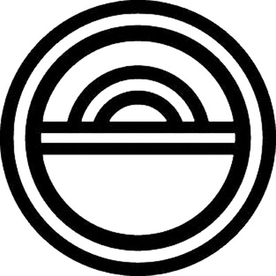 輪模様に二つ引き