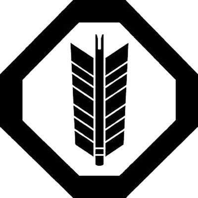 隅切り角に一つ矢