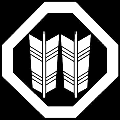 陰隅切り角に並び矢