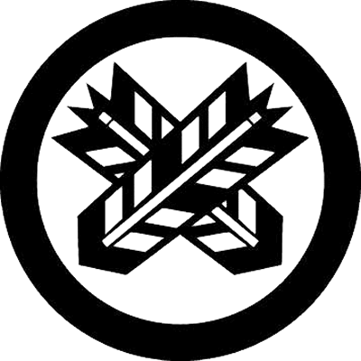 丸に中陰違い矢