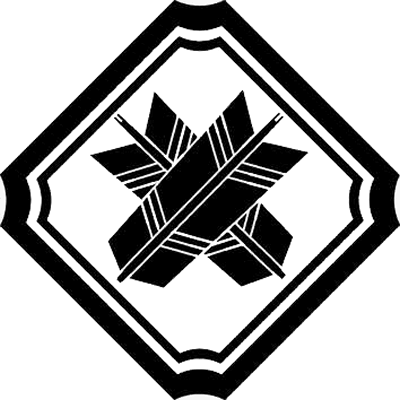 子持ち隅入り角に違い矢