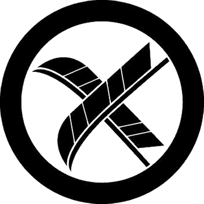 丸に片桐違い矢