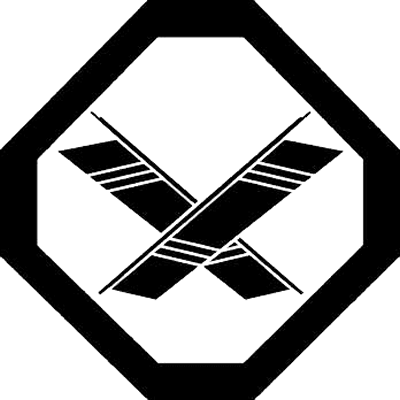 隅切り角に割り違い矢