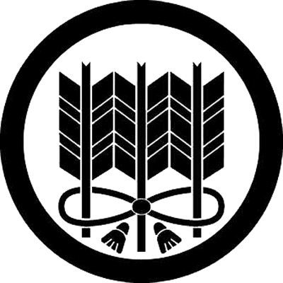 丸に三本束ね矢