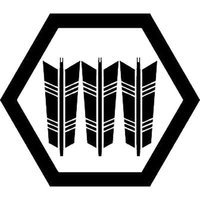 平六角に三本並び矢