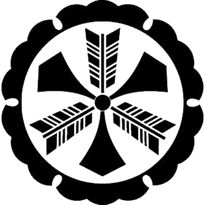 外雪輪に剣三つ矢