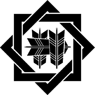 組み合い角に変わり三本重ね矢