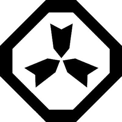 隅切り角に三つ矢筈