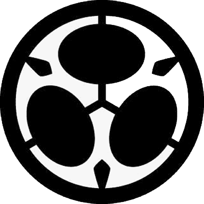 石持ち地抜き三つ山文字