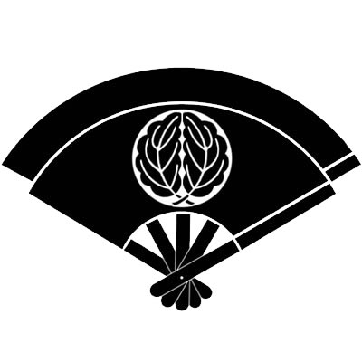 重ね扇に抱き柏