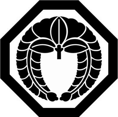 隅切り角に下がり藤