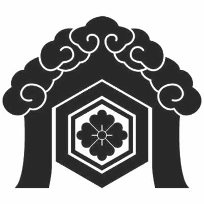 雲庵に亀甲に花菱