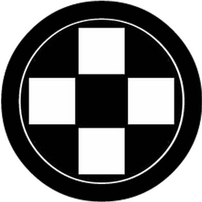 丸に石持ち地抜き四つ石