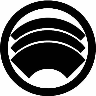 丸に三つ重ね地紙