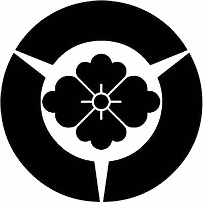 三つ地紙に花菱