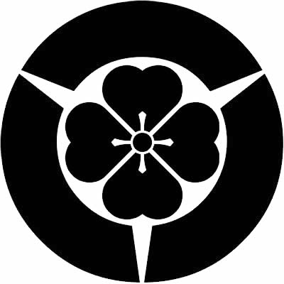 三つ地紙に田字草