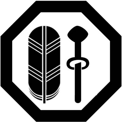 八角に鍵輪と鷹の羽