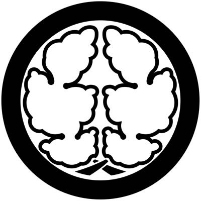 丸に中陰抱き梶の葉