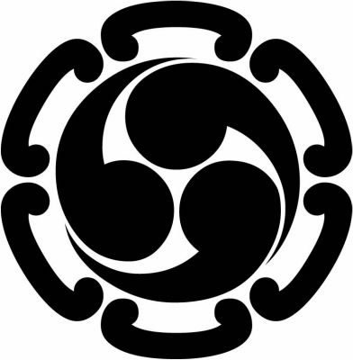 六つ鐶に右三つ巴