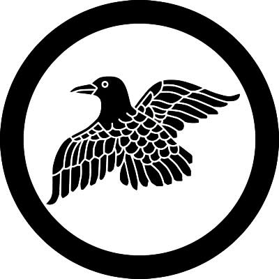 丸に飛び烏