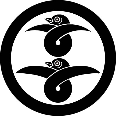 丸に二つ結び雁金（１）