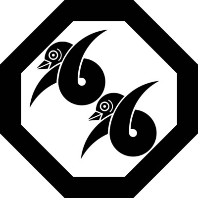 隅切り角に二つ結び雁金