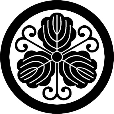 丸に蔓柏（三本葉脈）（２）