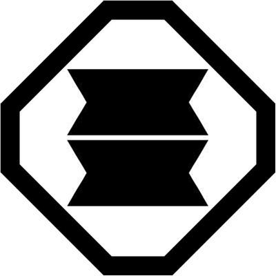 隅切り角に二つ切り竹・隅切り角に二つ横並び切り竹・隅切り角に横並び切り竹