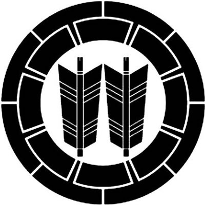 源氏車輪に並び矢