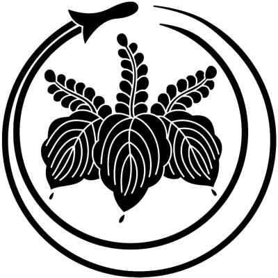 一つ松葉の丸に踊り桐